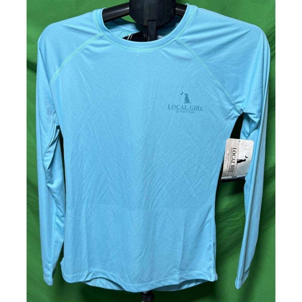 Local Girl Performance Long-Sleeve Tee in Light Blue